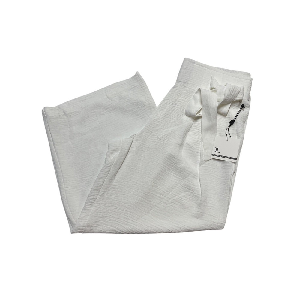 Jules & Leopold Pants Womens XL White White Pull On Lightweight Cropped Beachy